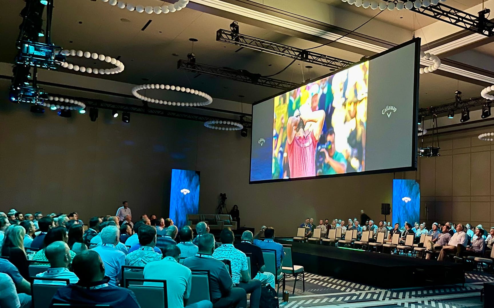 3x1 projector screen for a Callaway Golf event.