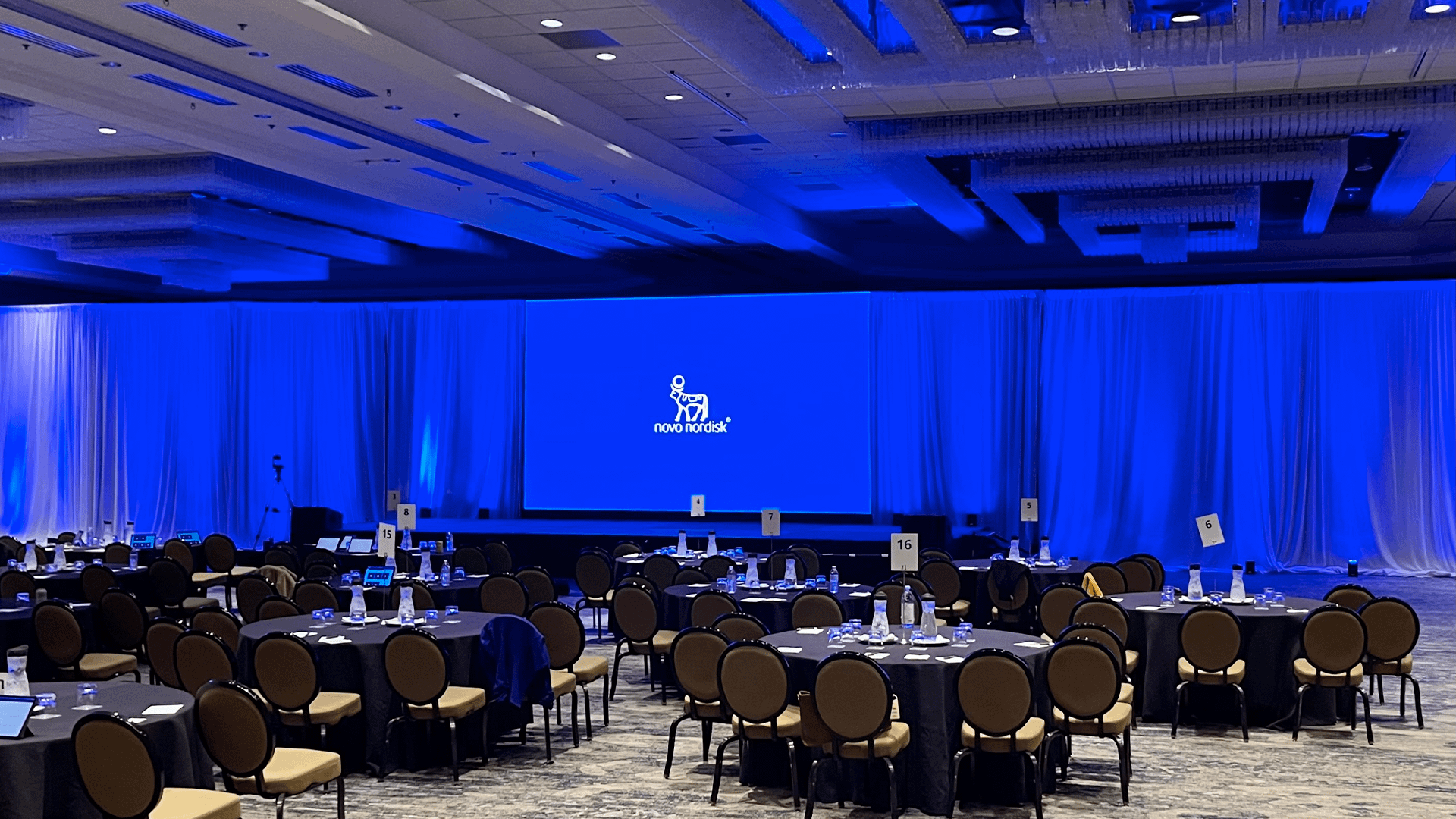 Video wall set up for Novonordisk event