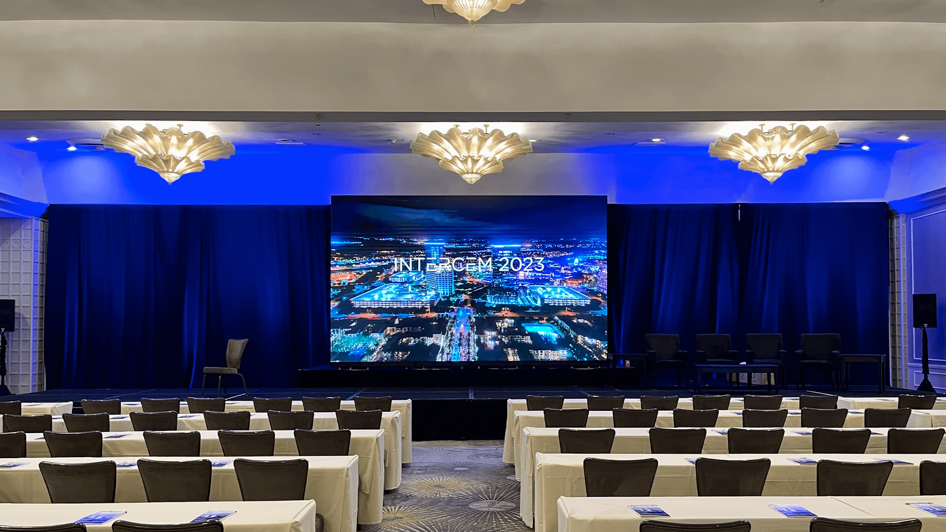 LED Video Wall set up for conference