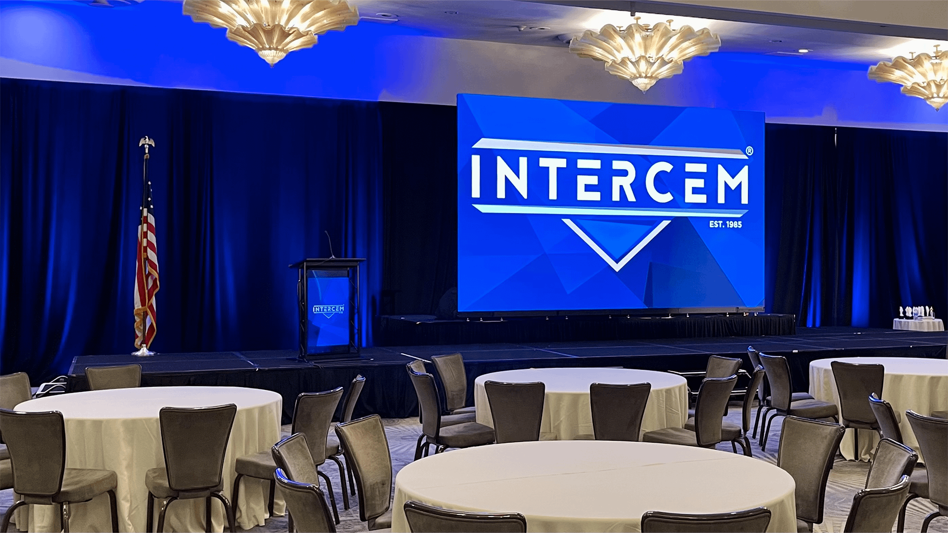 Video Wall set up for conference in Beverly Hills CA